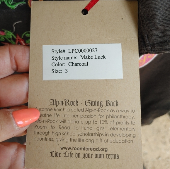 Alp N Rock polo shirt MAKE LUCK Sz.M Gray NWT - Picture 6 of 10